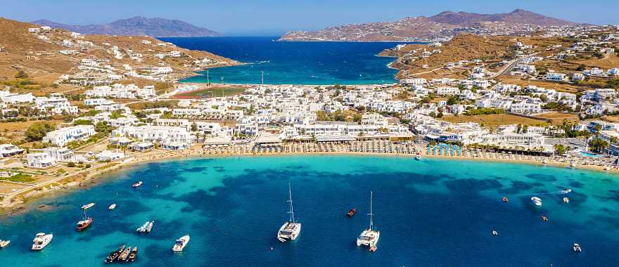 View of Mykonos Island in Greece