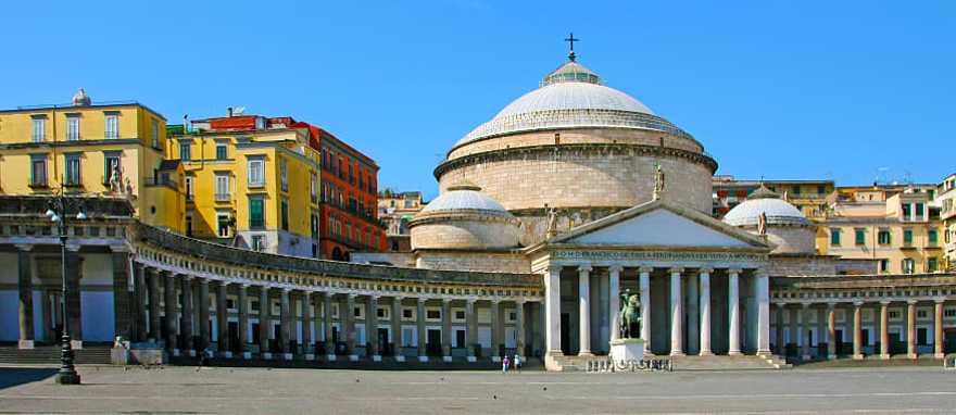Piazza del Plebiscito in San Francesco, Naples, Italy