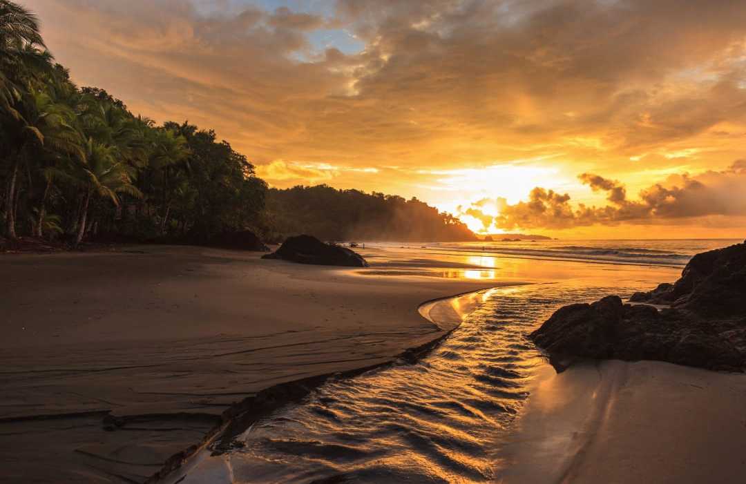 Sunset at the beach in Nuquí, Colombia