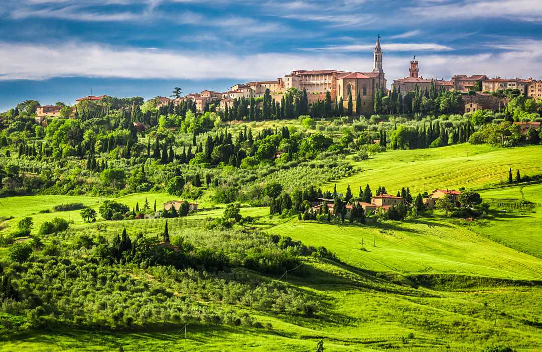Town of Pienza in Tuscany, Italy