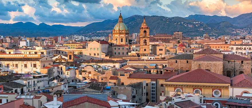 Cityscape of Palermo in Sicily, Italy