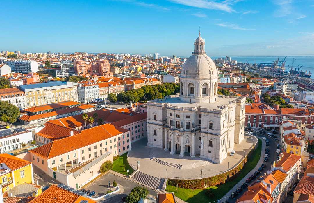 View of the National Pantheon in Lisbon, Portugal