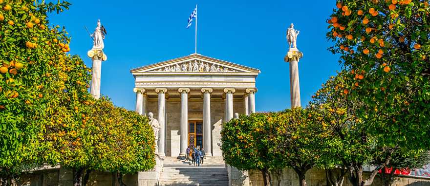 The modern academy of Athens in Greece