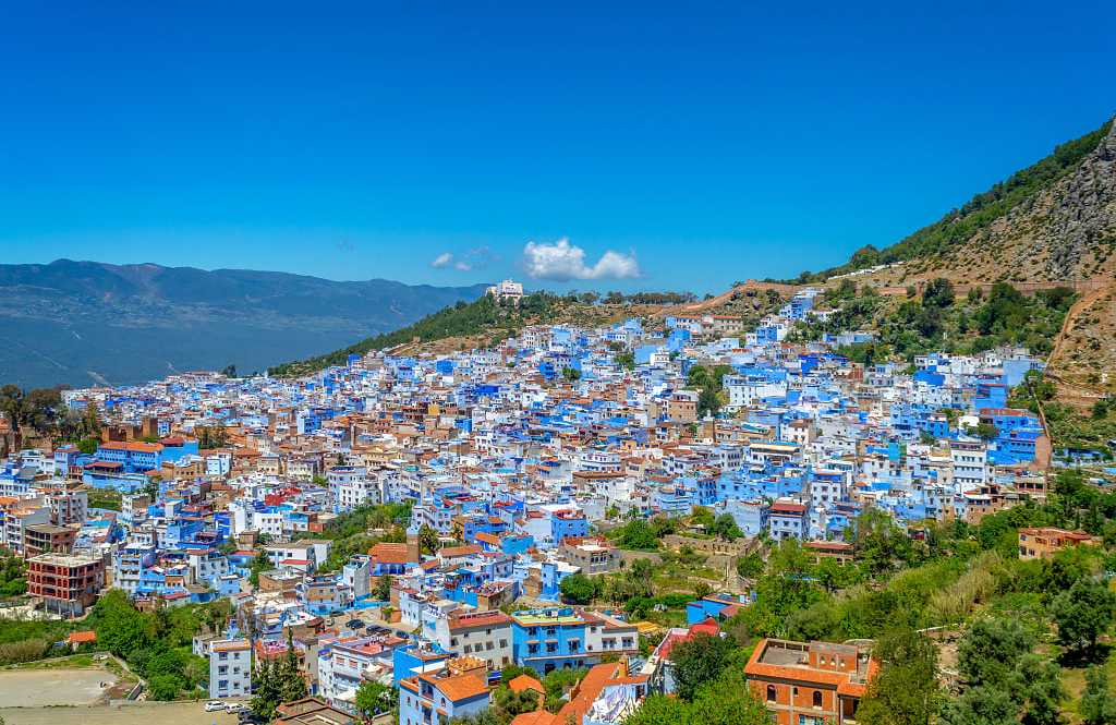 The 'blue city' of Chefchaouen, Morocco The blue city of Chefchaouen, Morocco