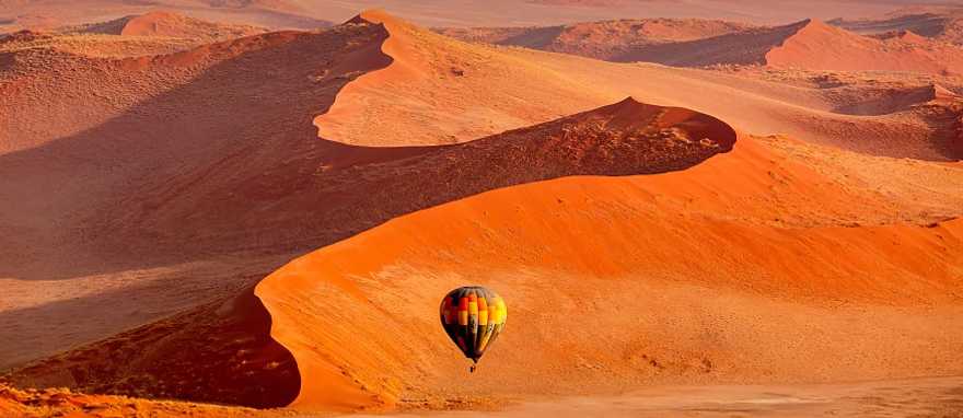 Hot air balloon over Sossusvlei, Namibia