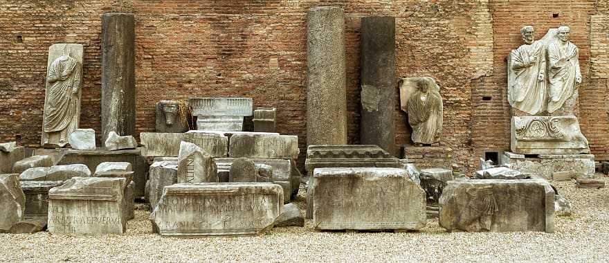 Ruins of the baths Diocletian in Rome, Italy