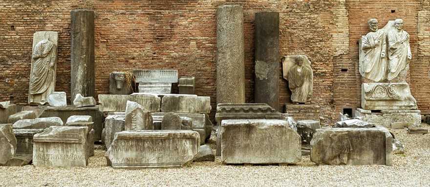 Ruins of the baths Diocletian in Rome, Italy