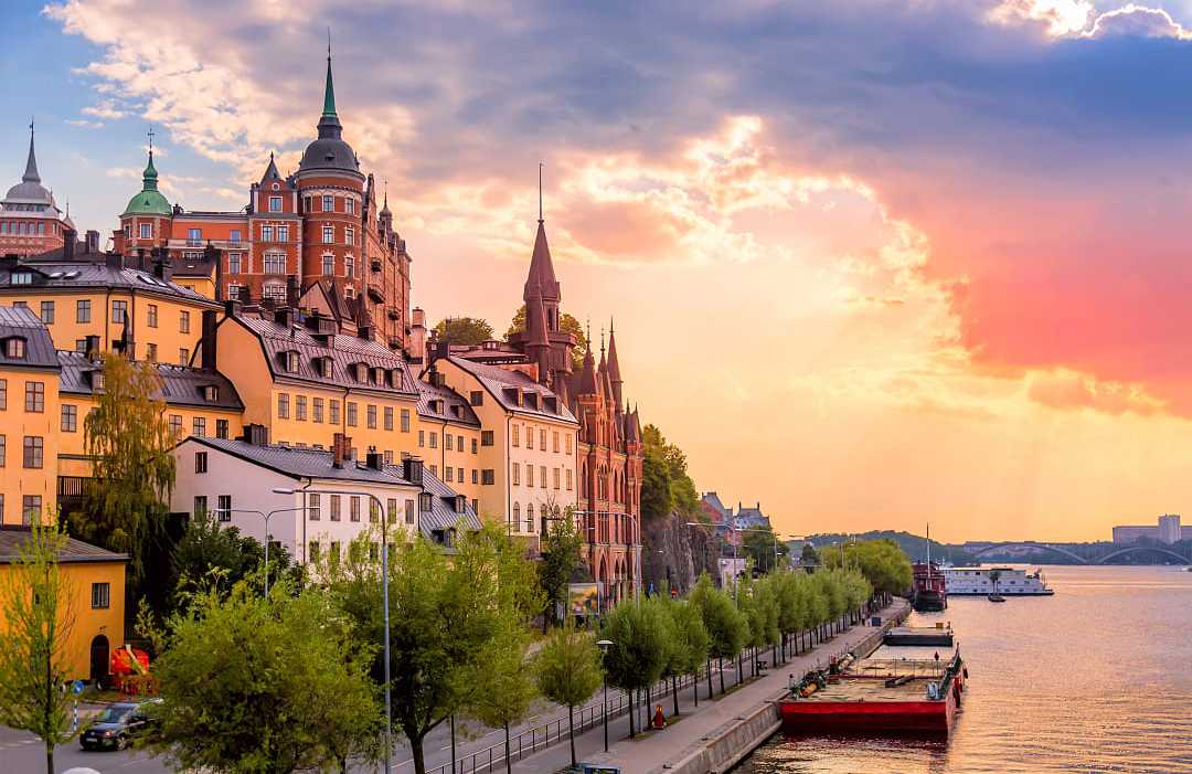 Fjallgatan street in Stockholm, Sweden