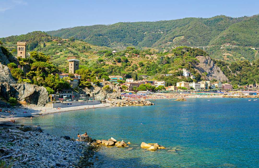 Beach of Monterosso, Cinque Terre, Italy.