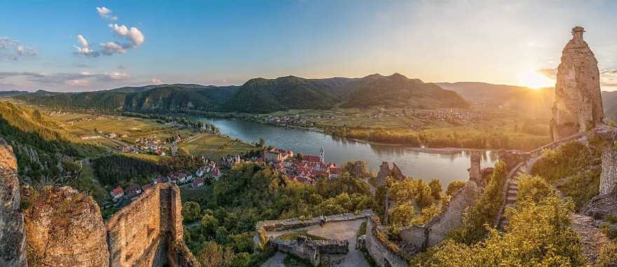 Dürnstein Castle in the Lower Austrian Wachau region on the Danube river