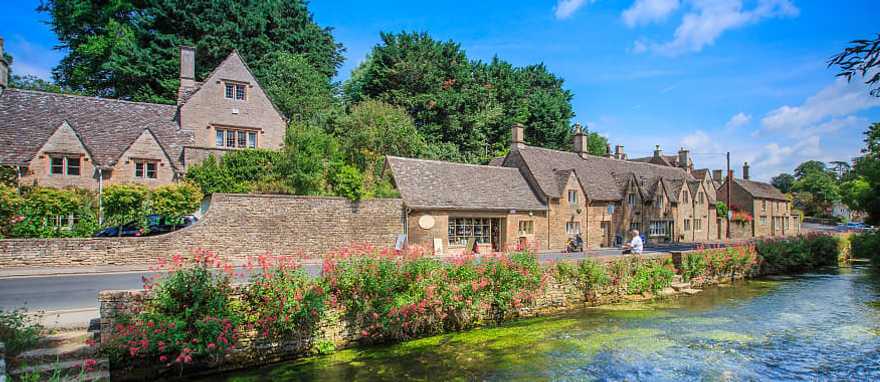 Bibury village in Cotswolds, England