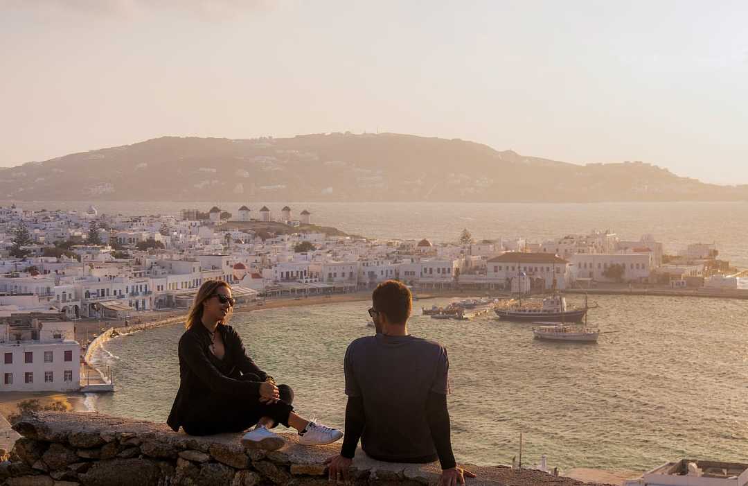 Couple in Mykonos.