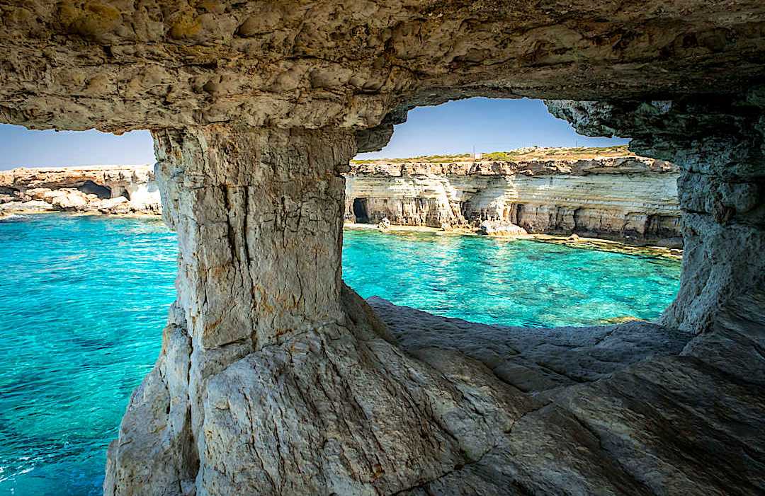 Cyprus sea caves.