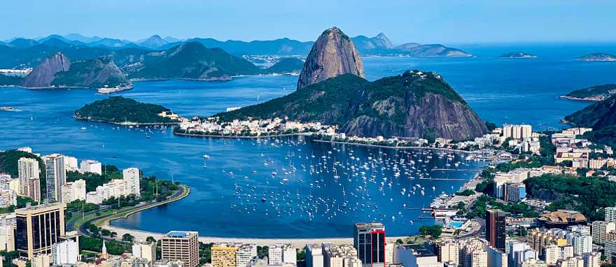 View of the city and the Sugarloaf Mountain, Rio de Janeiro, Brazil