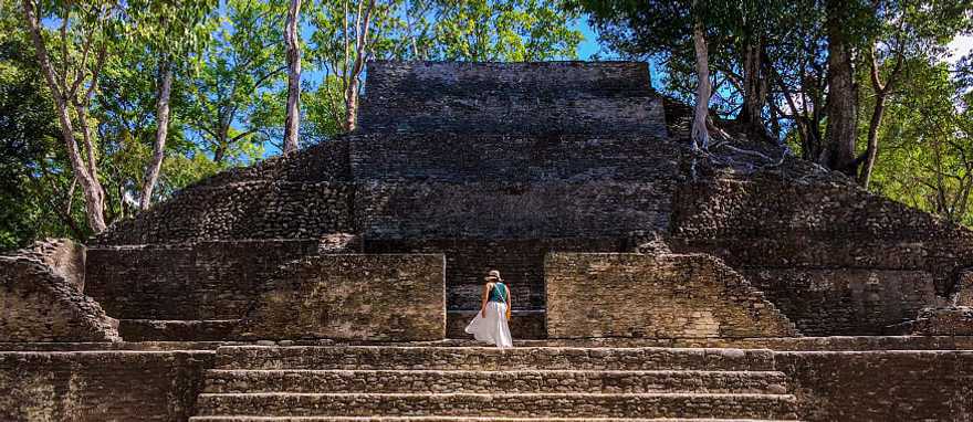 Cahal Pech Mayan ruin in San Ignacio, Belize 