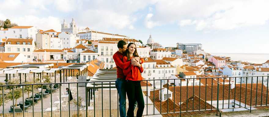 Couple in Lisbon, Portugal 
