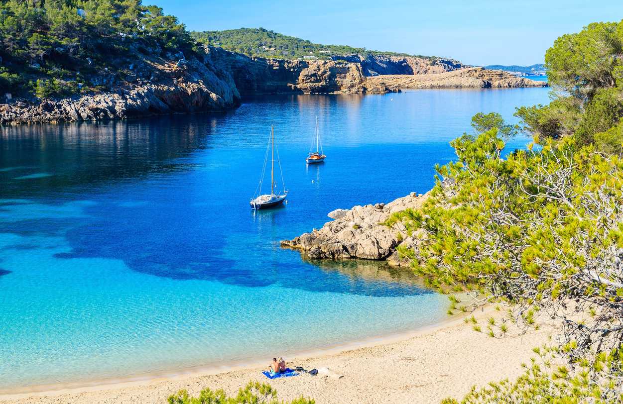 Cala Salada Beach, Ibiza, Spain