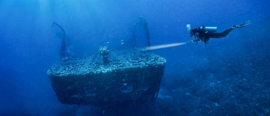 Scuba diving the Aegean Sea in Greece