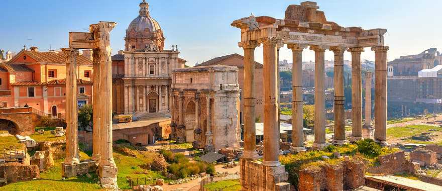 Trod the paths that were once walked by Cicero and Caesar during a visit to the Roman Forum