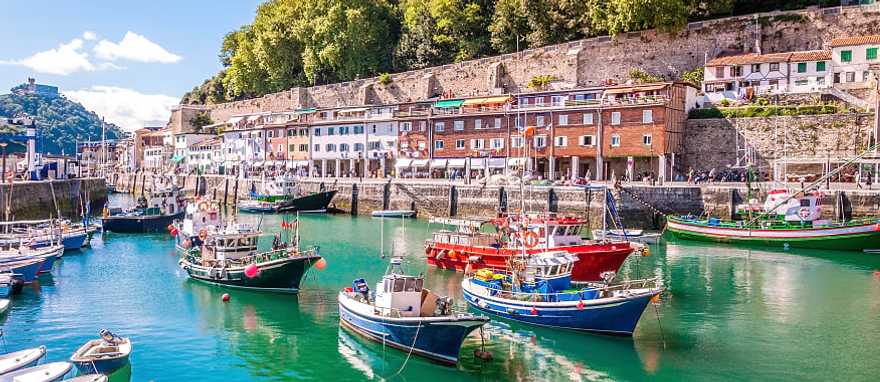 Old Town Harbour in San Sebastian, Spain. Old Town Harbour in San Sebastian, Spain.