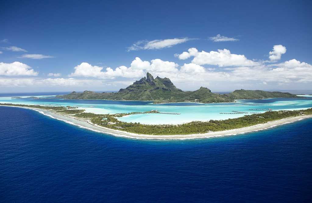 Aerial view of Bora Bora. Photo courtesy of Grégoire Le Bacon / Tahiti Nui Helicopters Aerial view of Bora Bora. Photo courtesy of Grégoire Le Bacon / Tahiti Nui Helicopters