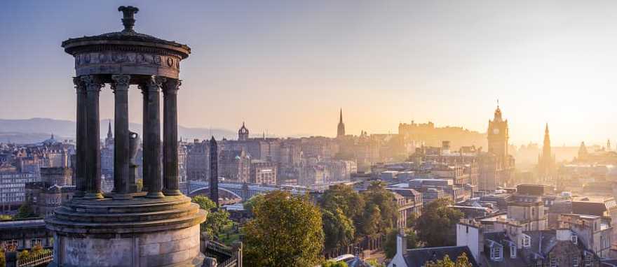 Calton Hill in Edinburgh, Scotland.
