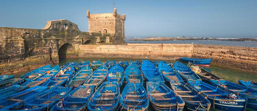 Fisherman boats in Essaouira port, Morocco