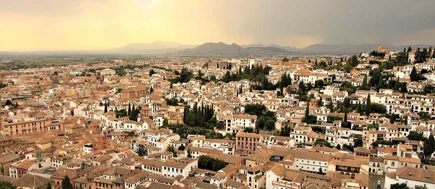 Enchanting view of Granada at sunset, Spain Enchanting view of Granada at sunset, Spain