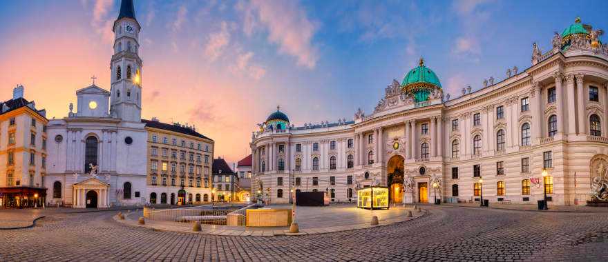 St Michael Square in the heard of Vienna, Austria.