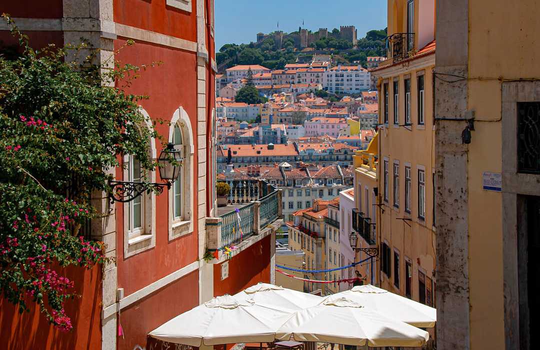 Warm and sunny weather in Lisbon.