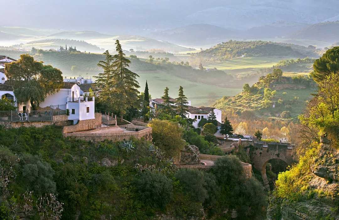 Old town on the Tajo Gorge in Ronda, Spain