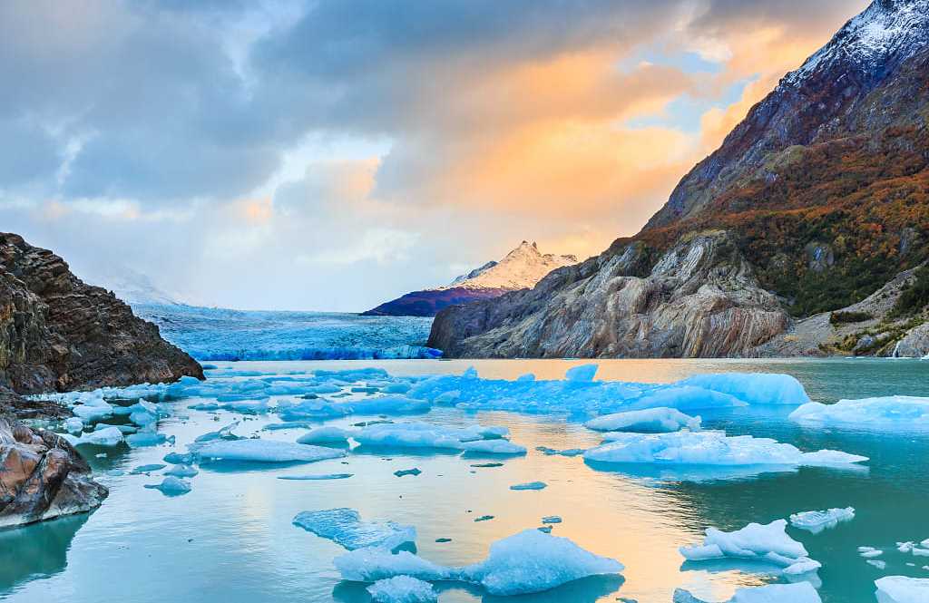 Grey Glacier in Torres del Paine National Park, Chile