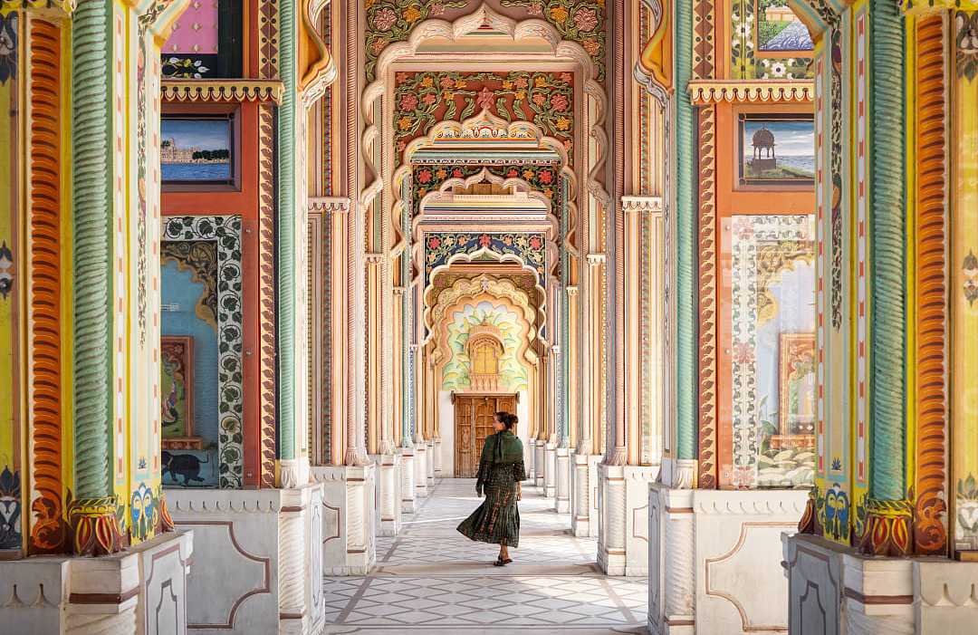 Colorful Patrika Gate in Jaipur, India