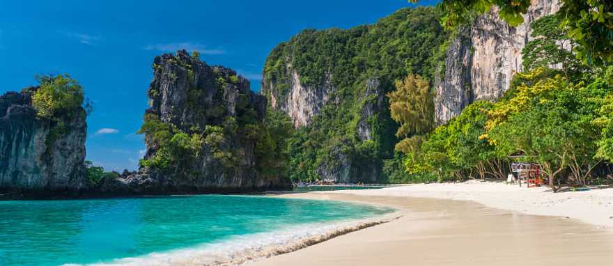 Beach on Hong Island in the Krabi Province of Thailand Beach on Hong Island in the Krabi Province of Thailand