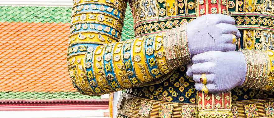 Statue in Wat Phra Kaew in Bangkok, Thailand