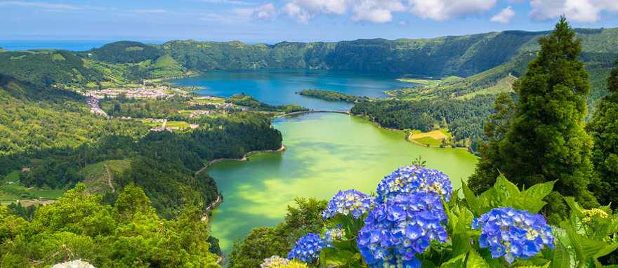 Seven Cities lake "Lagoa das Sete Cidades" on São Miguel, Azores islands, Portugal