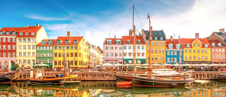 Nyhavn - 17th century port, canal and resting place in Copenhagen, Denmark