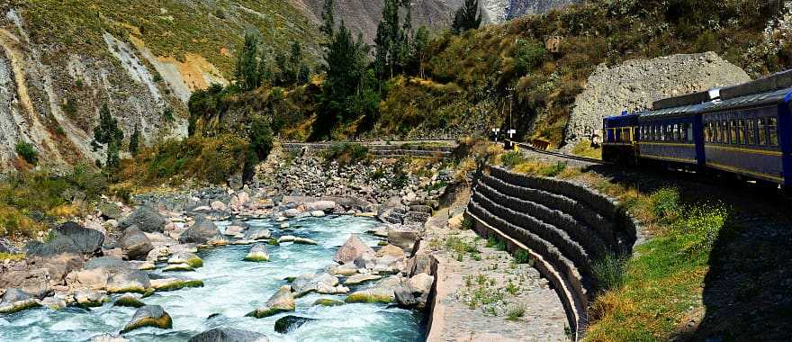 Train through the Sacred Valley in Peru