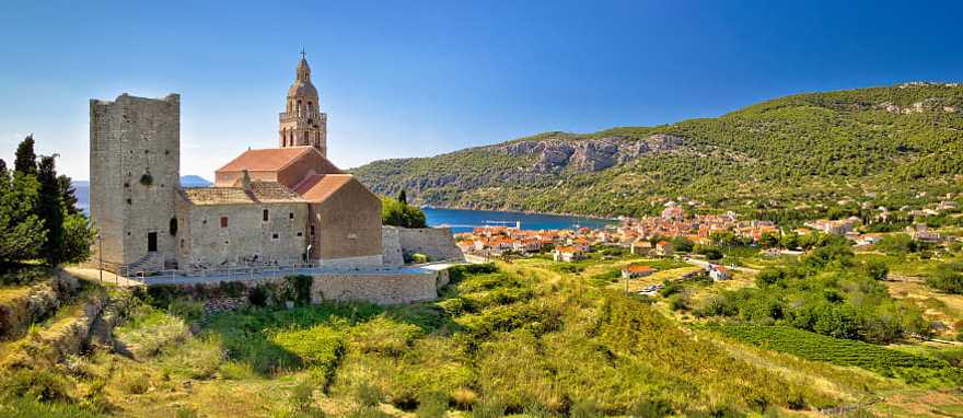 The town of Komiza on Vis Island