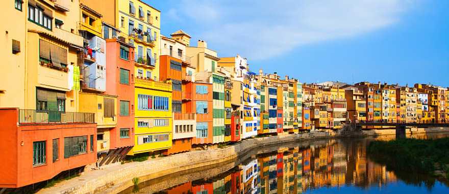Girona, city on the river Onyar, Spain
