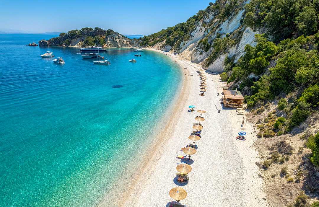 Gidaki Beach on Ithaca Island, Greece