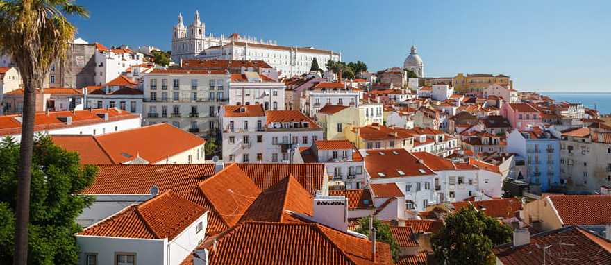 View of the old quarter of Alfama, Lisbon's Moorish past View of the old quarter of Alfama, Lisbon's Moorish past