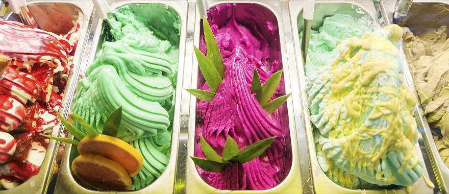 Gelato on display in Italy