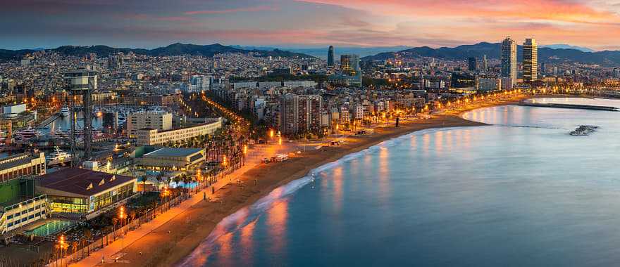 Morning sunrise in Barcelona, Spain