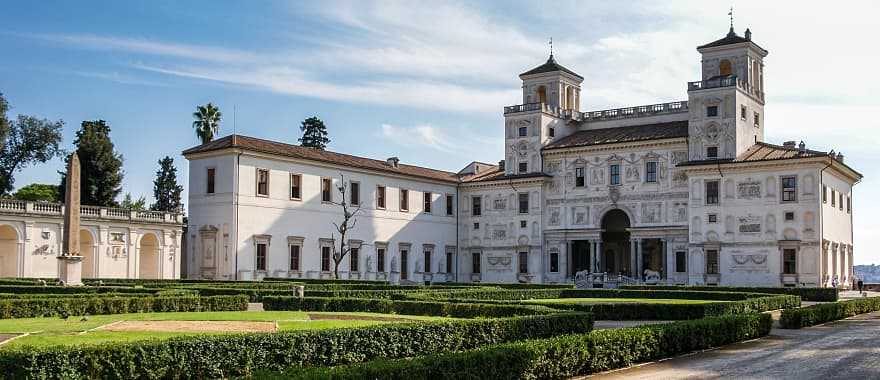 Villa Borghese is one of the richest in artistic and monumental Roman villas, Italy