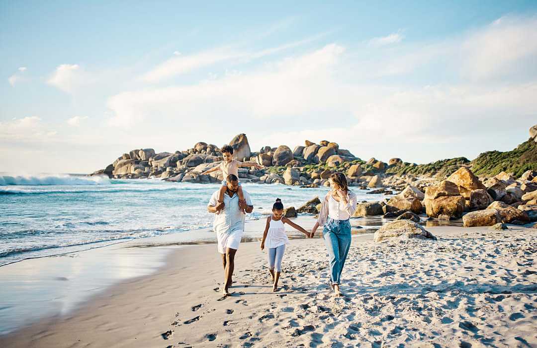 Family at the beach in South Africa. Family at the beach in South Africa.