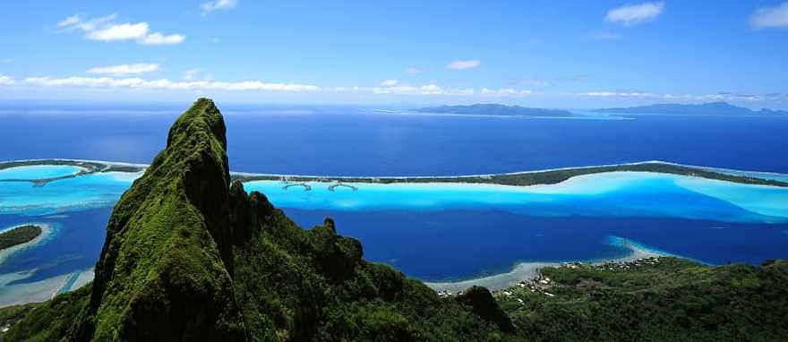 Aerial view of Otemanu mountain in Tahiti Aerial view of Otemanu mountain in Tahiti