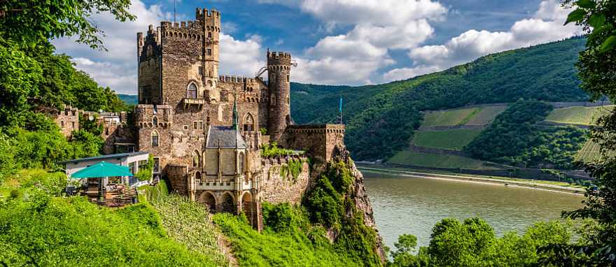 Rheinstein castle in the Rhine Valley in Germany. Rheinstein castle in the Rhine Valley in Germany.