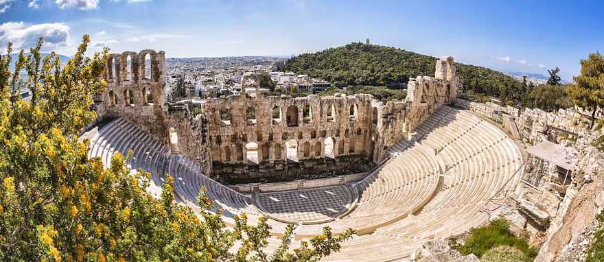 Admire the Theater of Dionysus, the first theater in the world, on your Acropolis tour in Athens.