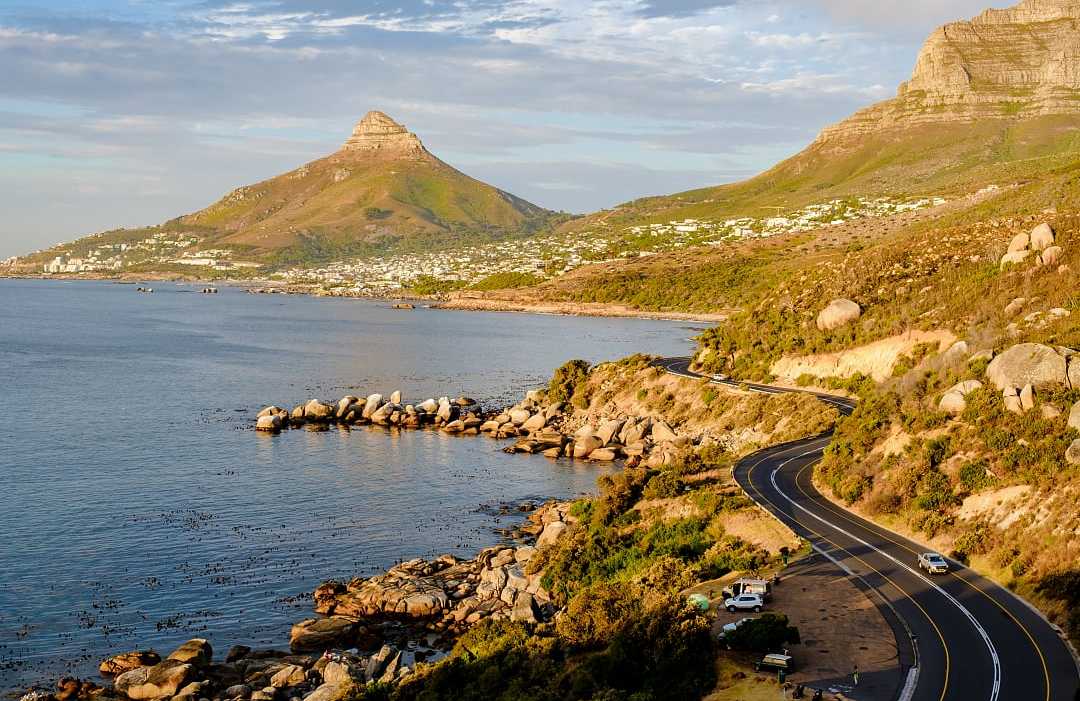 Chapman's Peak scenic drive along the Cape Peninsula near Cape Town, South Africa